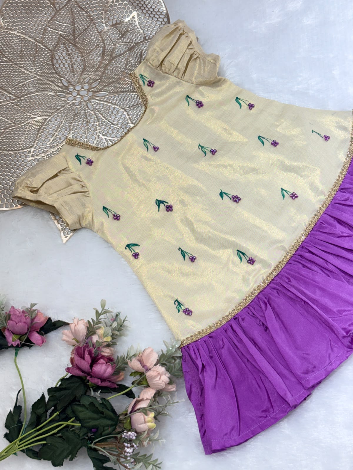 ONAM2026- 13- LAVENDER BERRY DROP FROCK