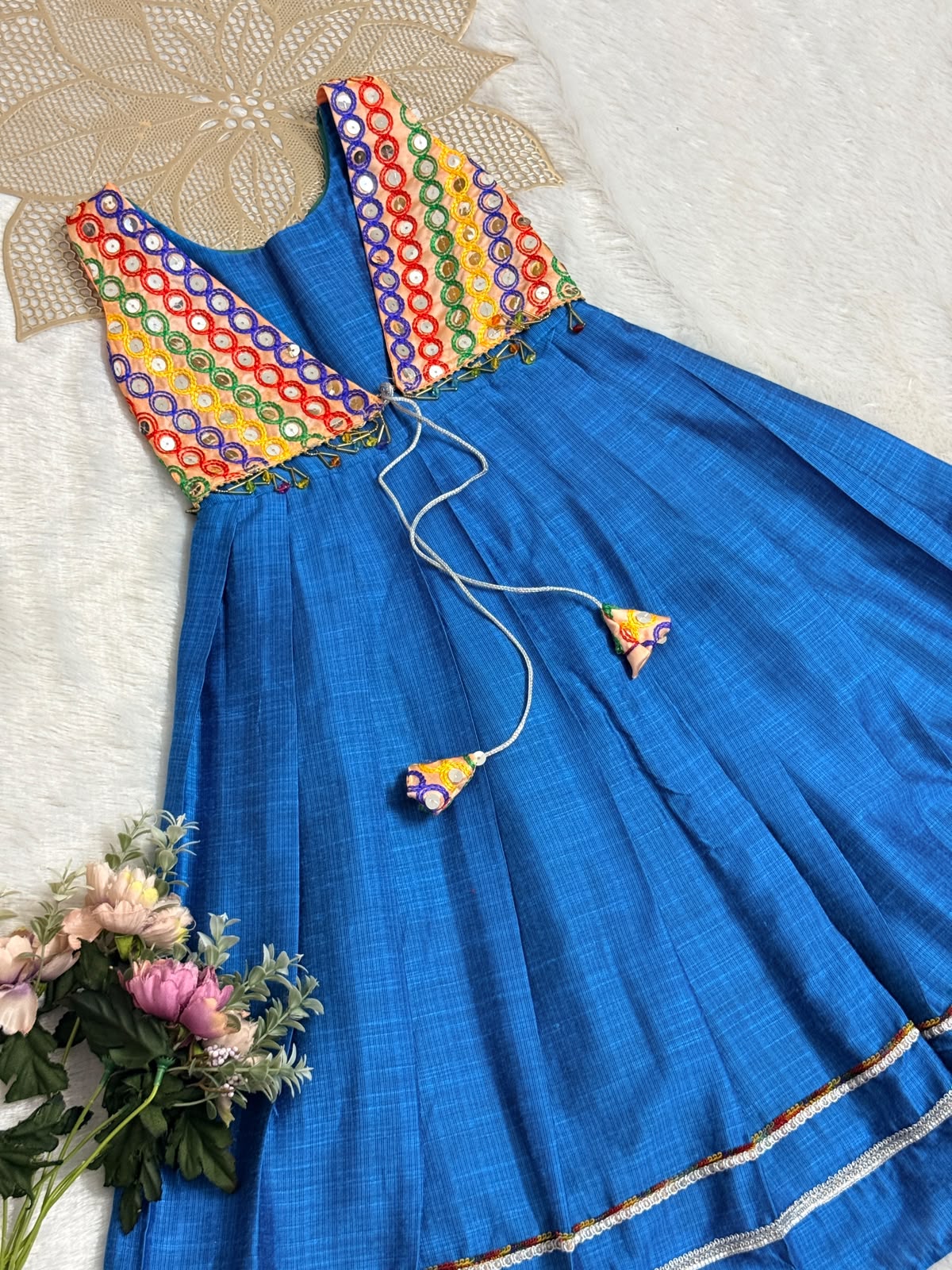 NAVRATHRI2026 -NV009-BLUE DESIGNER FROCK