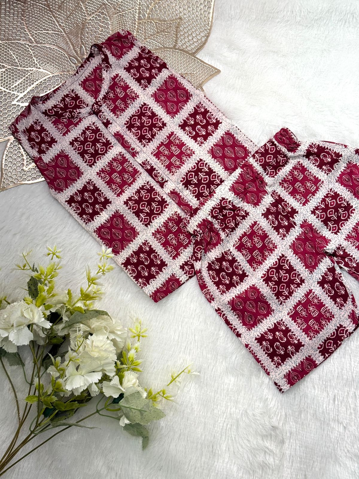 DAILY PLAY -NYC023- MAROON PATCH COORDSET